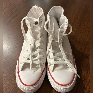 White high top converse women’s size 7 men’s size 5